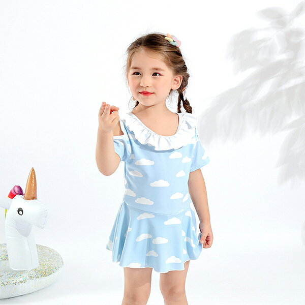 Rakuten - キッズ 水着 女の子 ワンピース　オフショルダ 子供用 100cm 110cm 120cm 130cm 140cm 150cmジュニア 女児 小学生 2type オールインワン おしゃれ バックフリル リボン ギンガム　花柄　水遊び 学校 プール 夏 海 川 アウトドア スイミング