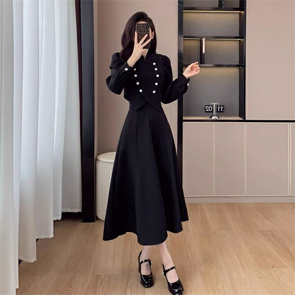 新作 セットアップ ジャケット スカート 2点セット レディースジャケット ショット フレアスカート ロング丈 着痩せ 長袖 オシャレ エレガント 大人かわいい おしゃれ 上品 フォーマル お呼ばれ 同窓会 カジュアル 春秋 20代30代40代 韓国ファション