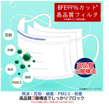 マスク　在庫あり　高品質　100枚入り　50枚×2箱　不織布マスク　 BFE99% 不織布 プリーツ　防塵 飛沫防止 PM2.5 UVカット 立体 大人用 男女兼用 使い捨て 花粉症　日本国内発送 ウィルス対策　インフルエンザ　 ホワイト　mask183