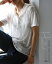 トップス。フード。半袖。カットソー。ホワイト。hooded design pullover7/2〇メール便可##3