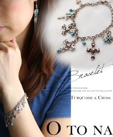 Turquoise&crossブレスレット
