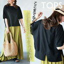 トップス Tシャツ レディース ブラック 春 夏 秋 ショート 半袖 無地 シンプル カジュアル きれいめ 上品 大人女性 クール デイリー使い 体型カバー お洒落 可愛い ここまでなら大人世代でも取り入れられるショート丈トップス 7/17