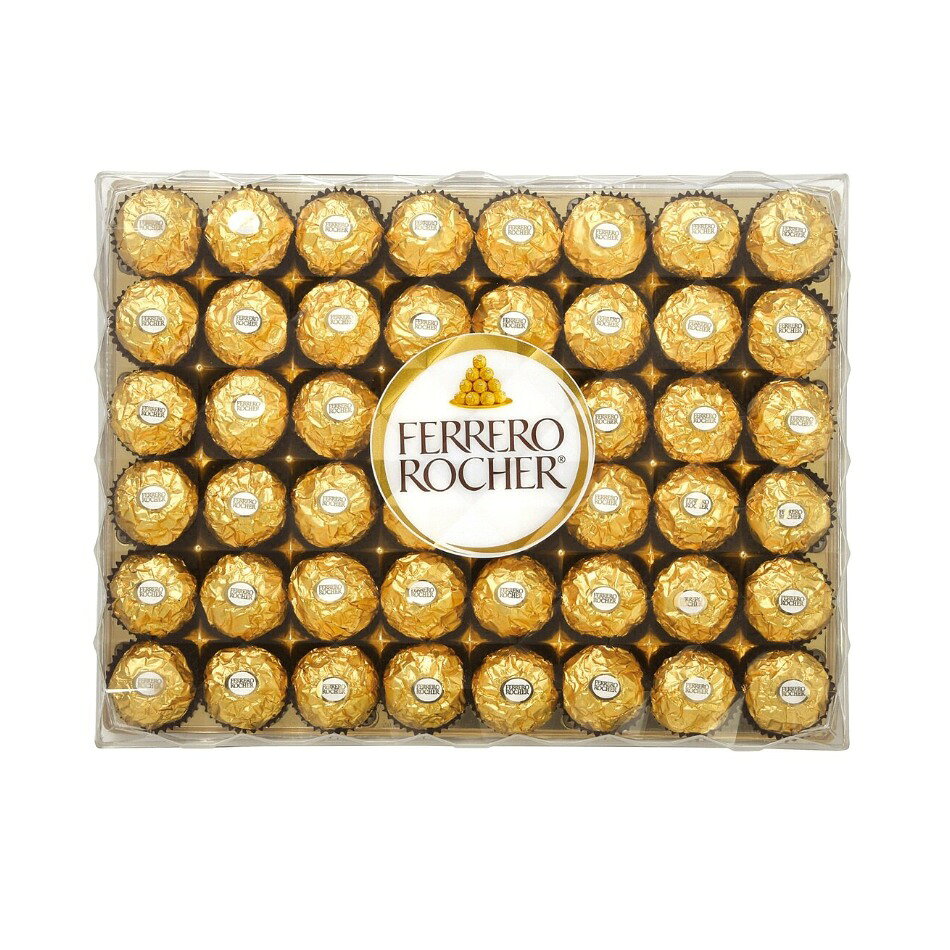 【商品の特徴】上質なチョコレートを使用 / クラッシュヘーゼルナッツに包まれた丸いウェハース / ヘーゼルナッツ1粒とココアヘーゼルナッツクリームがサクッと香ばしい / ギフトやパーティなどに上品なチョコレートとクラッシュヘーゼルナッツに包まれた丸いウエハースの中に、厳選されたヘーゼルナッツ１粒と、ココアヘーゼルナッツクリームが入っておいしさ四重奏。サクッした食感と香ばしい味が楽しめる、大人の甘さのチョコレート菓子です。華やかな金色の包装はギフトやパーティにぴったりの逸品です。