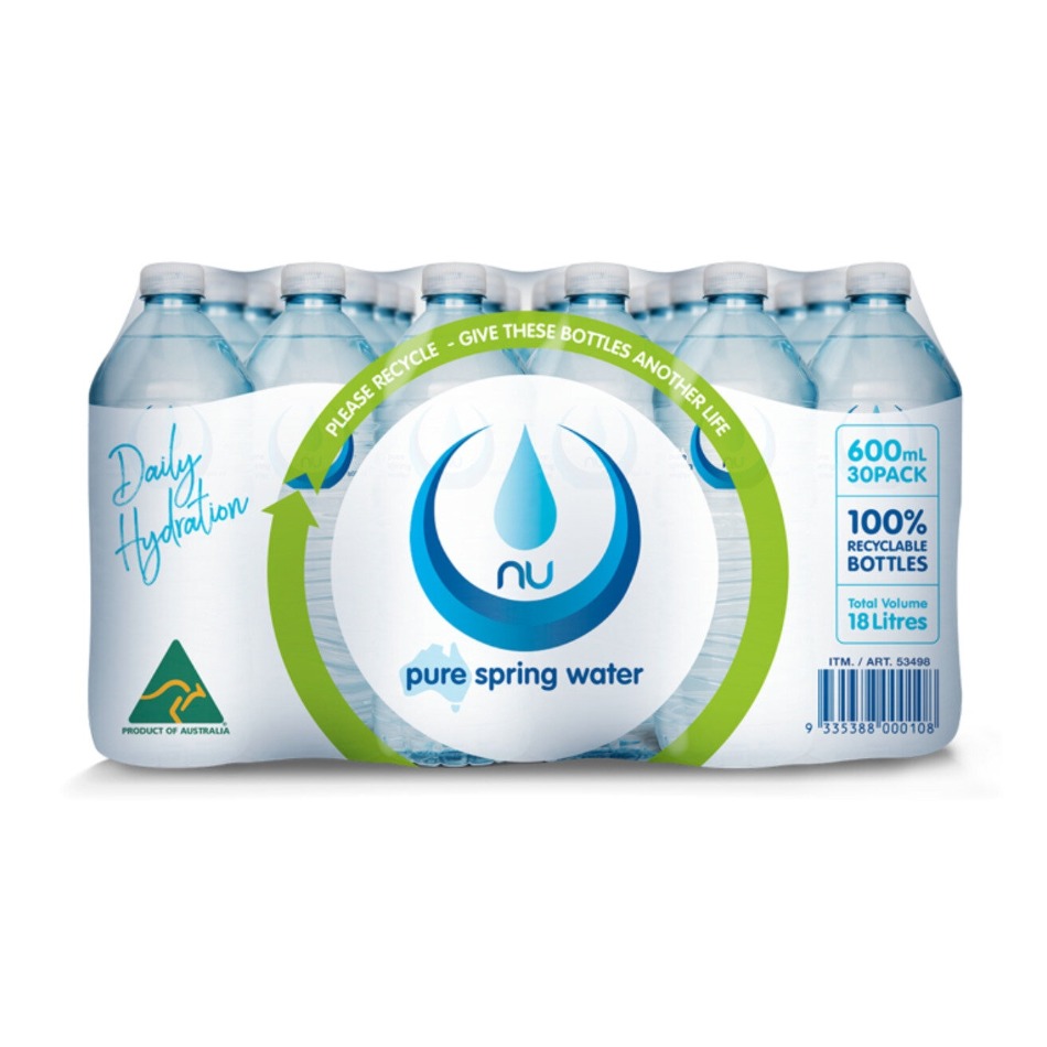 【商品の特徴】オーストラリアの天然水 / 持ち歩きやすい600mlサイズ / 保管が簡単Nu-Pure Spring Waterは自然豊かなオーストラリアから届いたミネラルの水（湧き水）です。