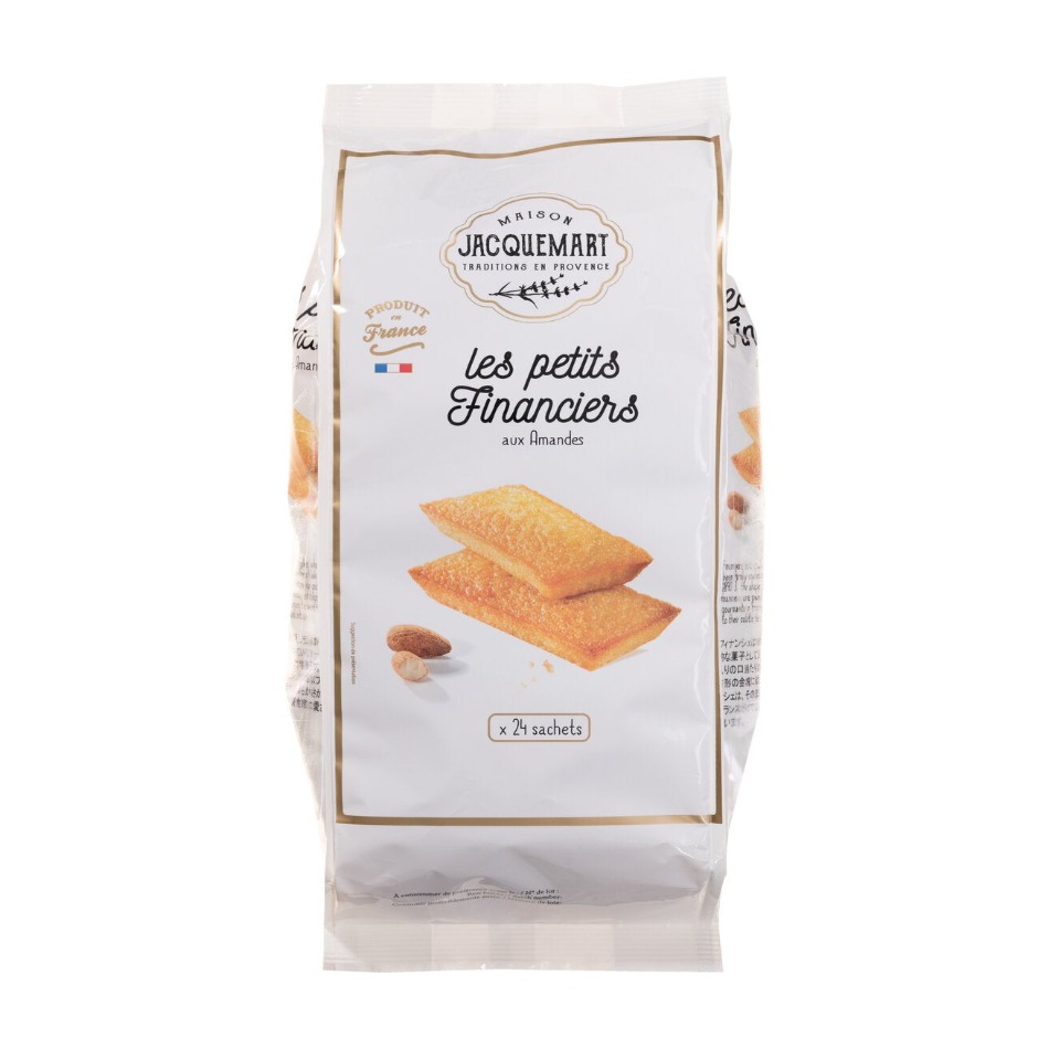 【商品の特徴】25g x 24個 / 個包装されています / 保存料、着色料不使用 / アーモンドの風味が優しい伝統的なお菓子ですフランス産のアーモンドフィナンシェです。フィナンシェはフランスで120年以上前から作られているお菓子です。デリケートで優しい甘さがフランスだけでなく世界中で愛されているお菓子です。