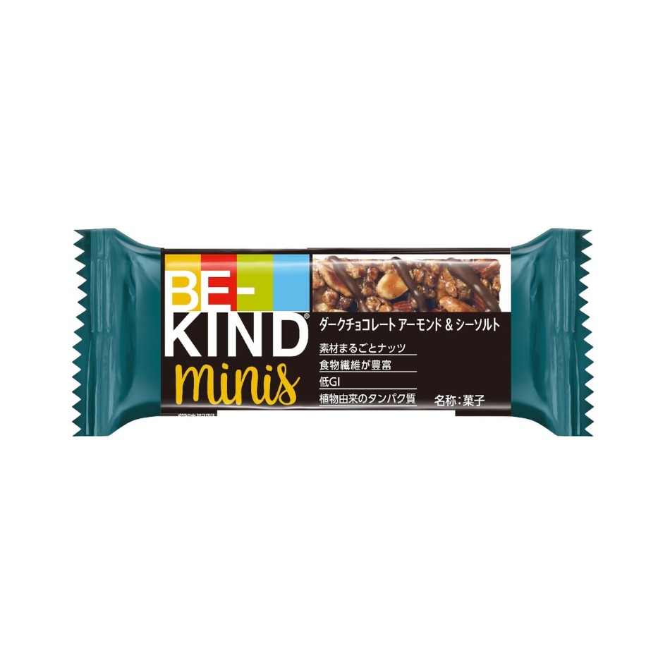 ビーカインド ミニバー ダークチョコレートアーモンド & シーソルト 標準24個入り