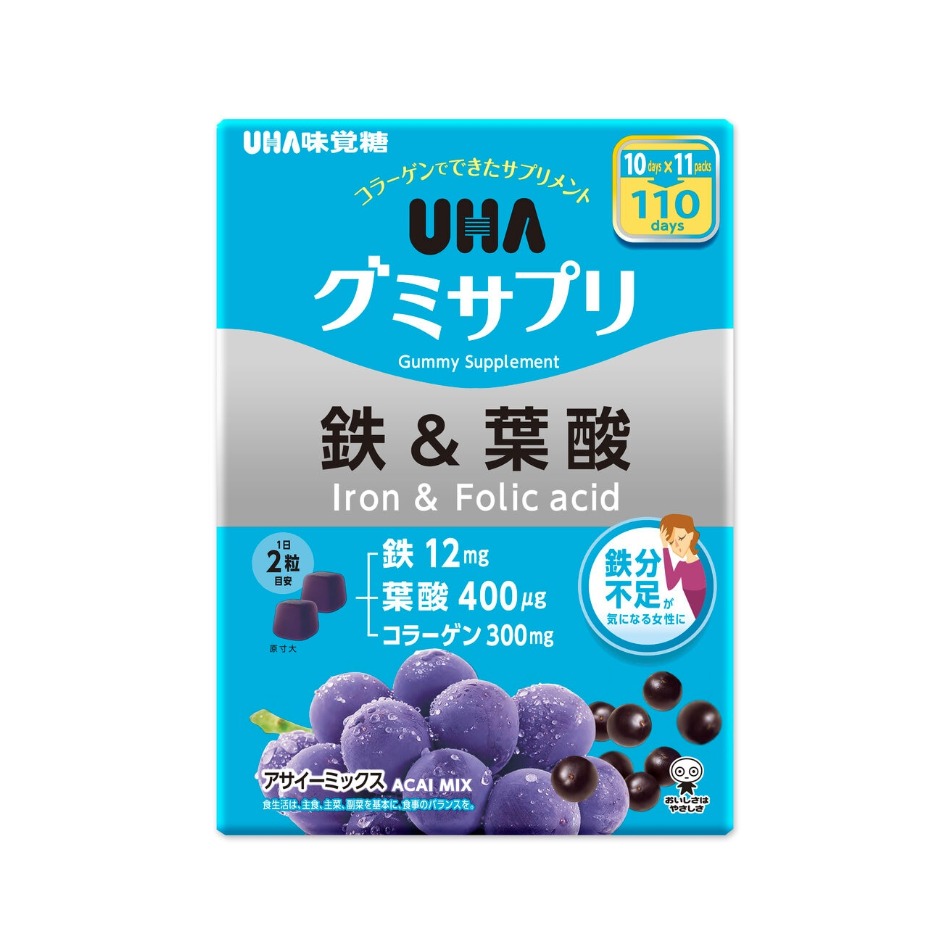 UHA グミサプリ 鉄＆葉酸 220 粒