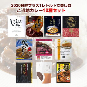 2020 日経プラス1レトルトで楽しむ ご当地カレー 10種セット ご当地カレーセット 日経プラスランクイン レトルトカレー 詰合せ 近江牛 飛騨牛 しろえび 前沢牛 牡蠣 比内地鶏 母の日ギフト【コンビニ受取対応】