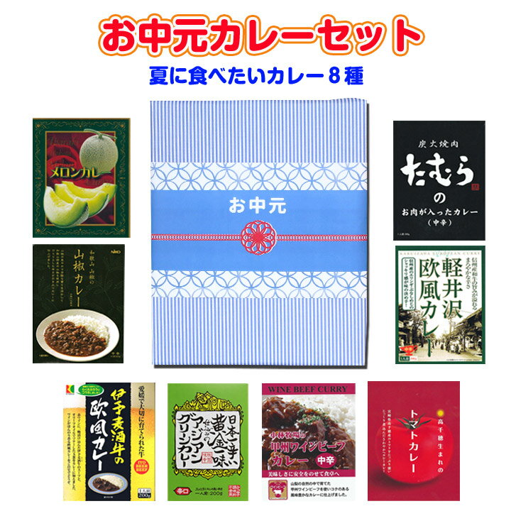 お中元カレーセット 1 夏に食べたい！カレーセット 夏季限定 ご当地カレーギフト 御中元 お中元ギフト レトルトカレー詰合せ たむけん 焼肉カレー メロン トマト 軽井沢 ビーフ【コンビニ受取対応】