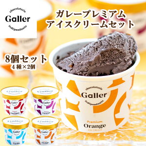 ガレーアイスギフト * Galler ガレープレミアムアイスクリーム8個セット（GLN-8）* 濃厚アイスクリームセット ガレー監修ベルギー王室御用達アイス ガレーチョコアイス アイス詰合せ Gallerアイス お中元