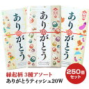 ありがとうティッシュ 20W ご祝儀袋 縁起柄(ポリタイプ) 3種ランダムアソート 250個セット(1c/s) 2枚重ね 20枚入 無地 無香料 名刺ポケット付き コンパクトティッシュ ミニティッシュ ティッシュペーパー 熨斗 のし 達磨 招き猫 七福神 一富士二鷹三茄子