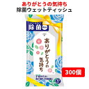 ありがとうの気持ち 除菌ウェットティッシュ 300個(1c/s)(0566301-2) ティッシュ大量購入 ウェットティッシュまとめ買い ノベルティ 粗品ティッシュ　配布用　お配り用プチギフト　ありがとう　景品 抽選会 賞品