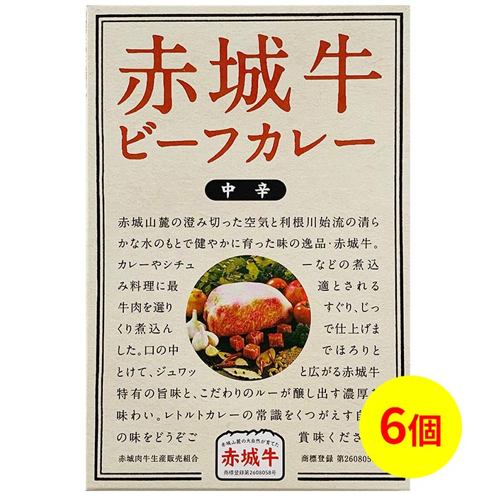 赤城牛ビーフカレーセット 6個セット ご当地カレー 群馬 ブランド牛 レトルトカレー まとめ買い ギフト 父の日 敬老の日 クリスマス バレンタイン 誕生日 ノベルティ 熨斗無料