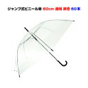 激安ビニール傘 60cmジャンプ式透明（クリア）60本セット（1c/s） 黒骨イベントや販促用・業務用に 送料込まとめ買いがお得！使い捨てビニール傘【使い捨て傘/透明ビニール傘60cm/置き傘/イベント/ゴルフ/ゲリラ豪雨】