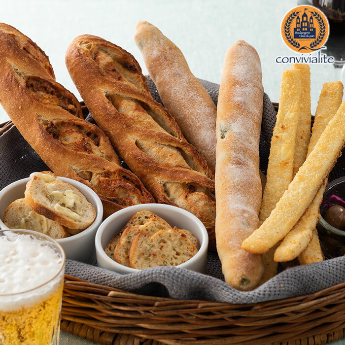 お酒に合うパンセット(当店限定)【送料無料】オリヴィエ・ラスク・チーズスティック・アンチョビバゲット・ブルーチーズバゲット