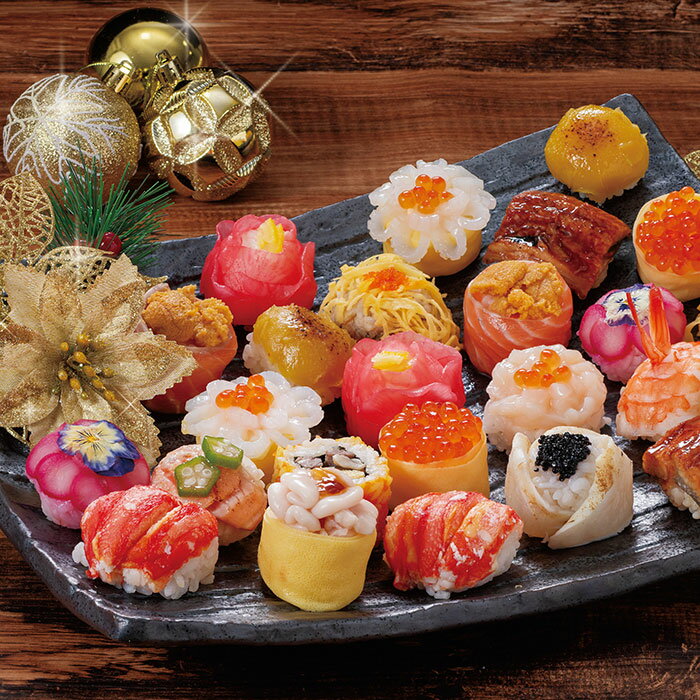 華てまり（30個入）てまり寿司 手毬 お寿司 寿し 鮨 お弁当 秋刀魚 紅葉鯛 スイートポテト 明太高菜 うなぎ ラディッシュ いくら錦糸巻 イカ菊花 帆立菊花 海老 生うにトロサーモン巻 本ずわい 穴子たまご プルコギロール トロはらすサーモン　2024冬ギフト