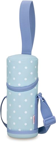 サーモス マイボトルポーチ ストラップ付き 350-400ml用 水筒カバー ドットブルー APG-352 D-BL