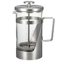 HARIO ハリオ ハリオール・7 プレス式コーヒー 耐熱ガラス ステンレス 実用容量600ml THSV-4-HSV ヘアラインシルバー