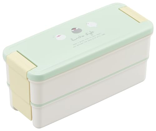 オーエスケー 二段弁当箱 文鳥 ランチボックス二段 仕切付 上340 下310ml 日本製 食洗機 電子レンジ対..