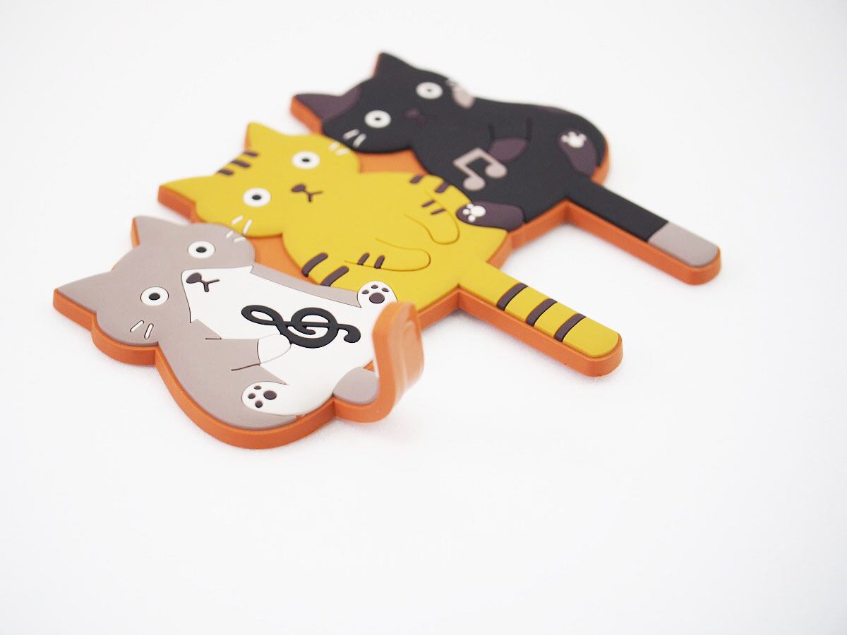 ND-121　オレンジ　3連マグネットフック　のあぷらす　音手箱