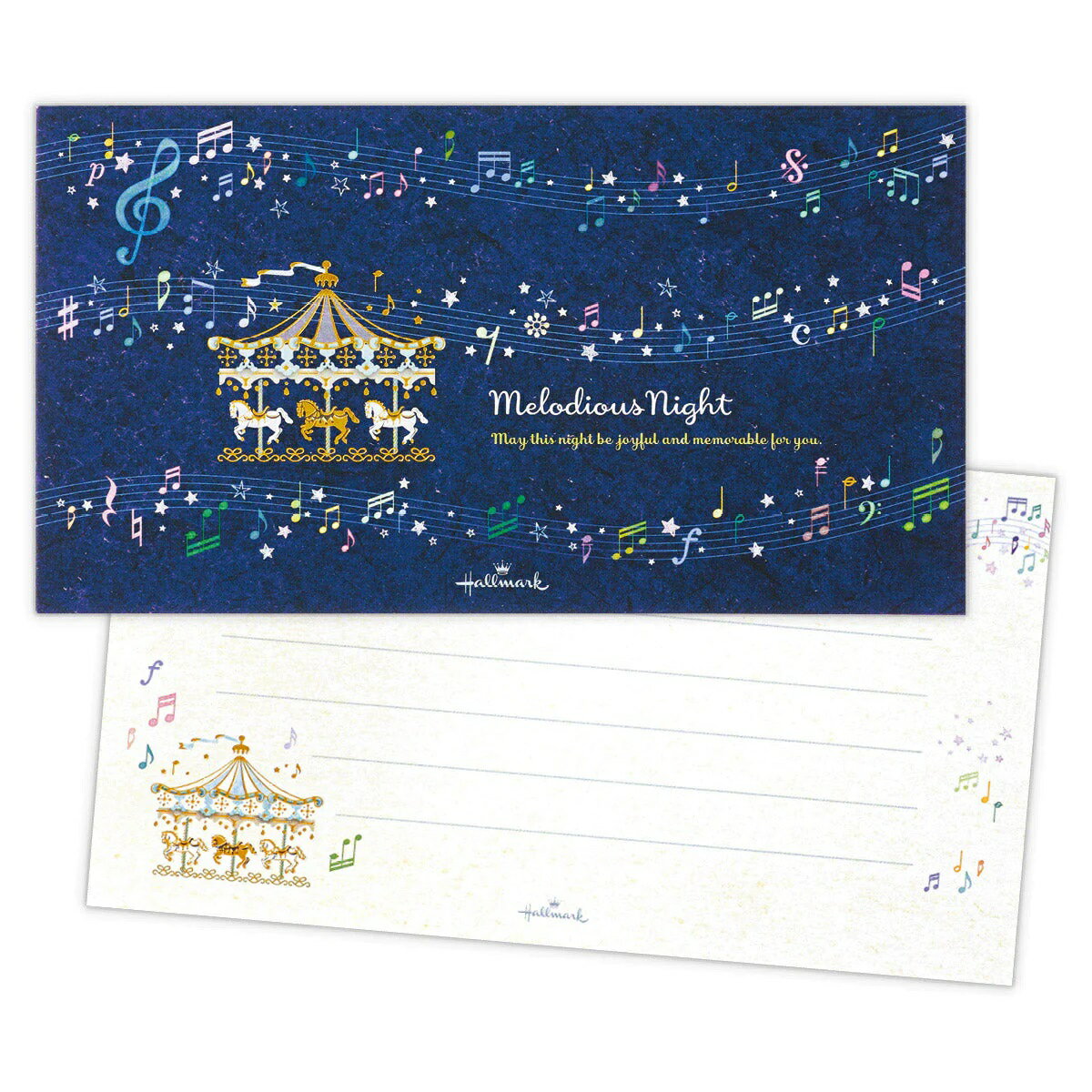 EEM-827-977　メロディアスナイト【一筆箋／コンフォート＆ピース】　ホールマーク