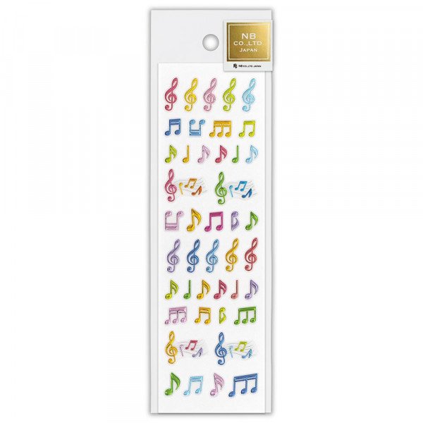 Rakuten - 3014136　ビジュシール　カラフル音符　フォロン シール　レッスン　音楽雑貨　　音手箱