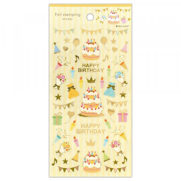 Rakuten - 在庫限り！5094116　透明シール大　箔押し　誕生日　NB　エヌビー　フォロン