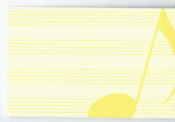 在庫限り ミニ ギフトカード5枚入/8分音符/イエロー GC-60/8N/YL