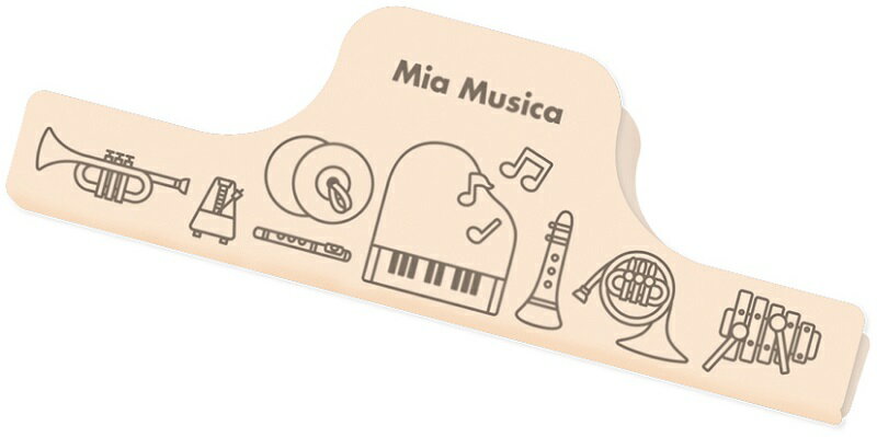 MK2815-01 ワイドクリップ ミア ムジカ 発表会記念品 音楽雑貨 吉澤