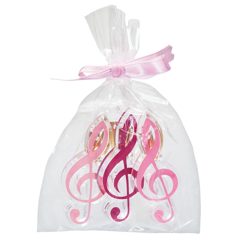 CL65PKG ピンクグラデーション ト音記号クリップギフトセット