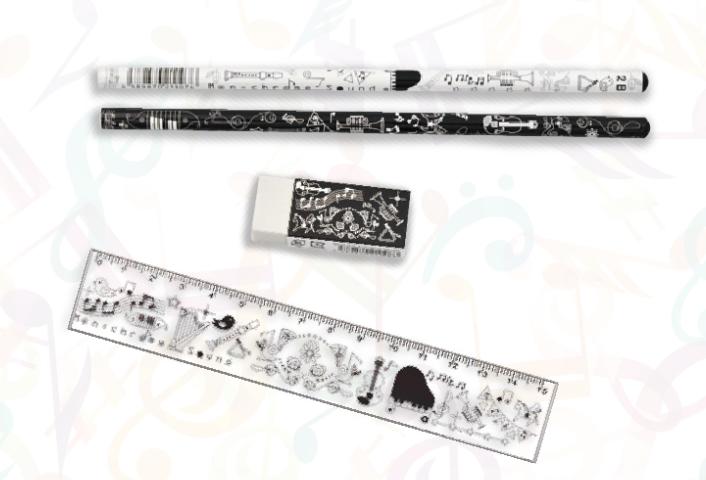 楽天市場 ｓｔ３２１ｍｓ 文具セット ｍｏｎｏｃｈｒｏｍｅ ｓｏｕｎｄ ステーショナリー ピアノ発表会記念品にも 文房具 ギフト 音手箱