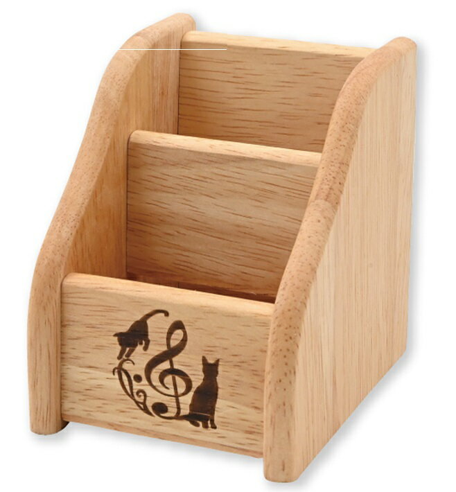 木製 ペンスタンド MC06PS 音楽とネコ ヨウコウホーム 音楽雑貨 音手箱