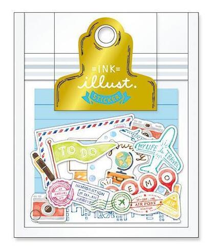 セール 352円→ 281円に 80793 インクイラストステッカー トラベル マインドウエイブ 音手箱