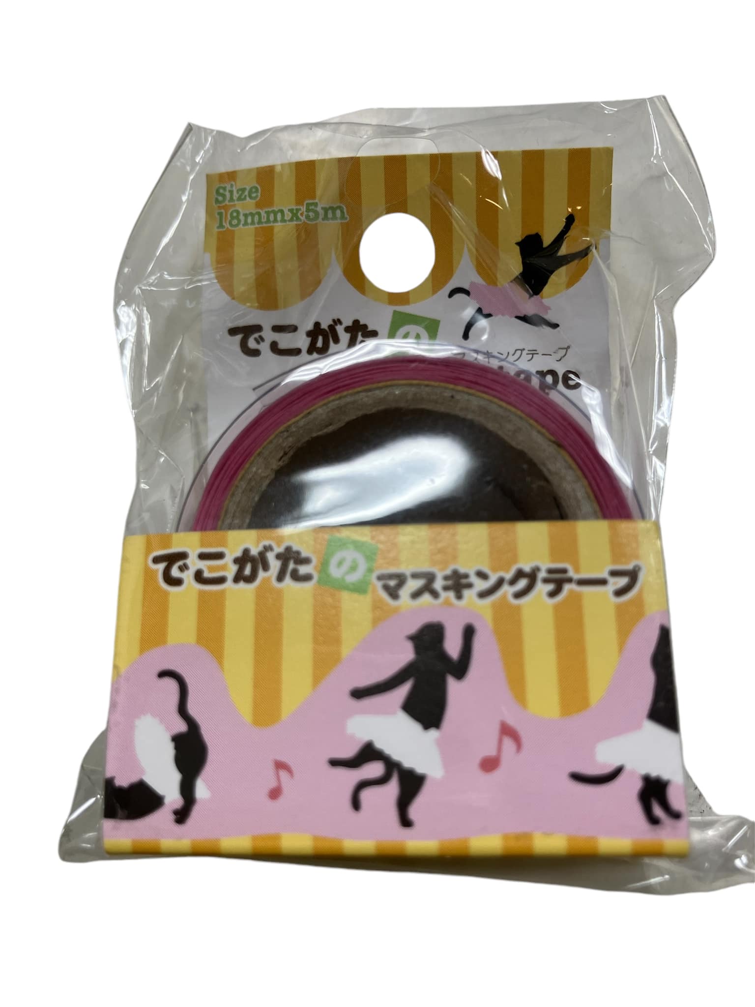 在庫限り　でこがた　プライムナカムラ　アンティークデザインテープ　83　バレリーナキャット　PN-1414-10　　バレエ　音手箱