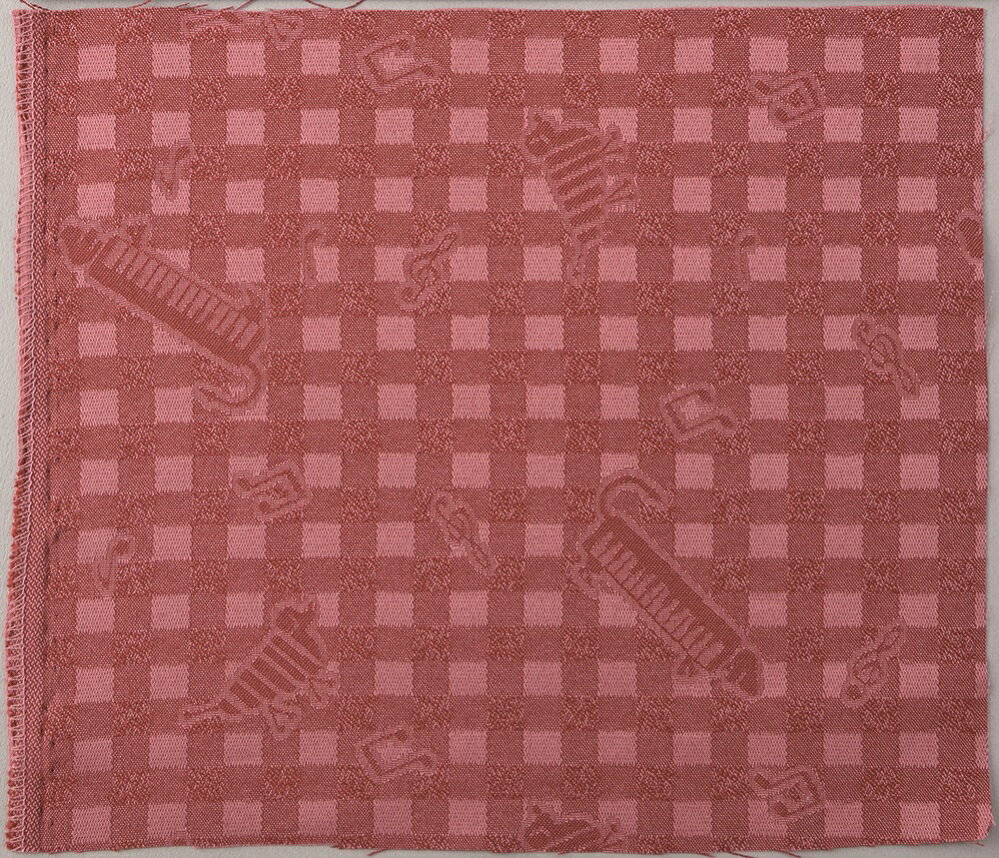 ◎ピアノ　キーカバー　PK-602　 犬楽器柄ジャガード織　1枚のお値段です。（鍵盤ダックス/木琴プードル）