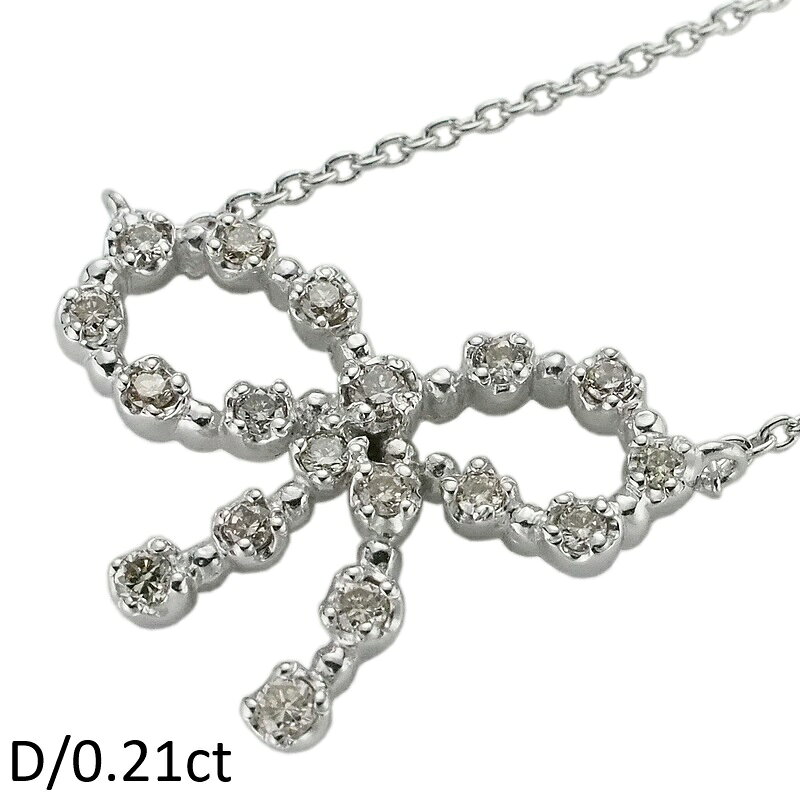 Rakuten - 音羽屋■ サマンサティアラ Samantha Tiara ダイヤ/0.21ct K18WG ネックレス 仕上済【中古】