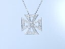 音羽屋■ ダイヤモンド/0.30ct K18WG デザイン ペンダント ネックレス ホワイトゴールド 仕上済【中古】