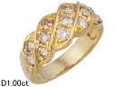 音羽屋■ ダイヤモンド/1.00ct K18YG イエローゴールド デザイン リング 12号 仕上済【中古】