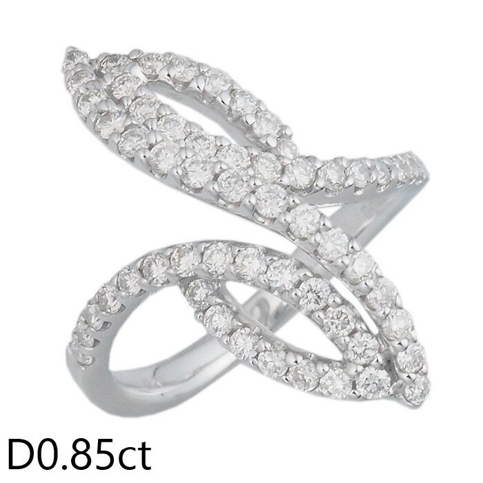 Other - 音羽屋■ ダイヤモンド/0.85ct K18WG ホワイトゴールド デザイン リング 10.5号 仕上済【中古】