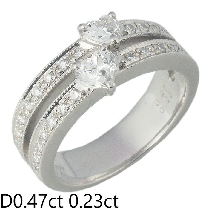 乐天商城 - 音羽屋■ ダイヤモンド/0.47ct 0.23ct Pt900 リング 11号 仕上済【中古】
