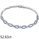 音羽屋■ サファイア/2.63ct ダイヤ/0.40ct K18WG ブレスレット ソーティング付き 仕上済【中古】(4)