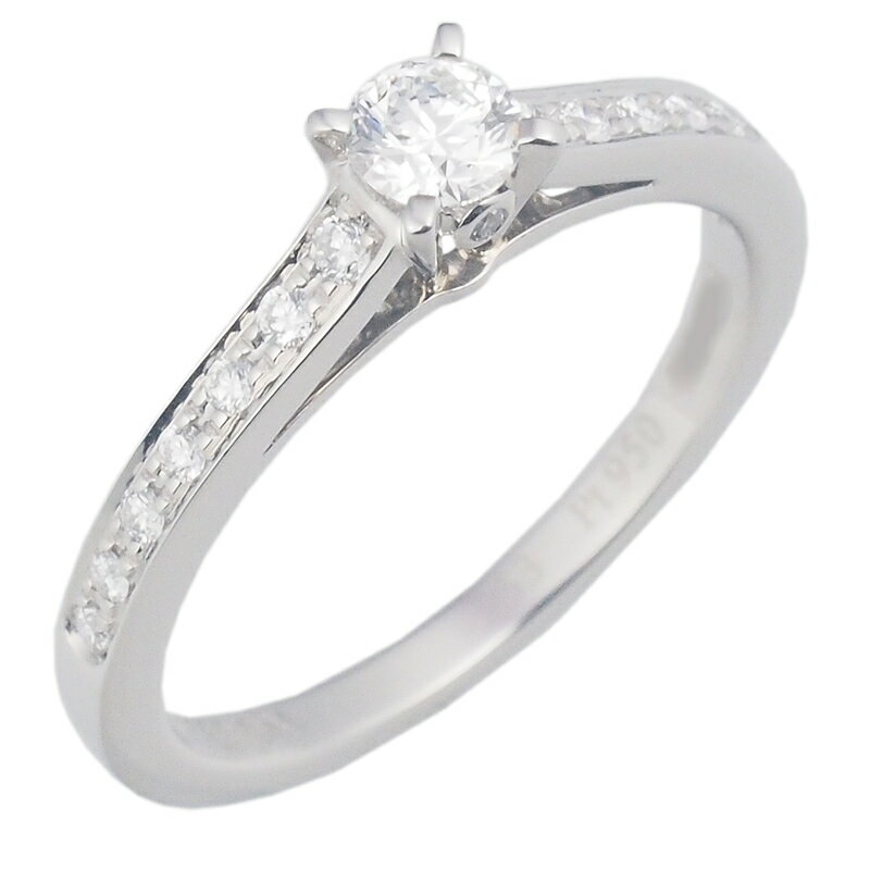 Rakuten - 音羽屋■ ブシュロン BOUCHERON ビーラブド ソリテール D/VVS2/EX ダイヤモンド/0.21ct Pt950 リング #53 鑑定書付き(コピー) 仕上済【中古】