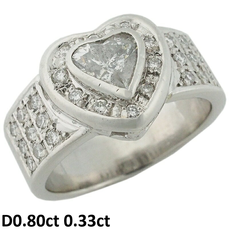 Rakuten - 音羽屋■ ダイヤモンド/0.80ct 0.33ct Pt900 デザイン リング 17号 仕上済【中古】