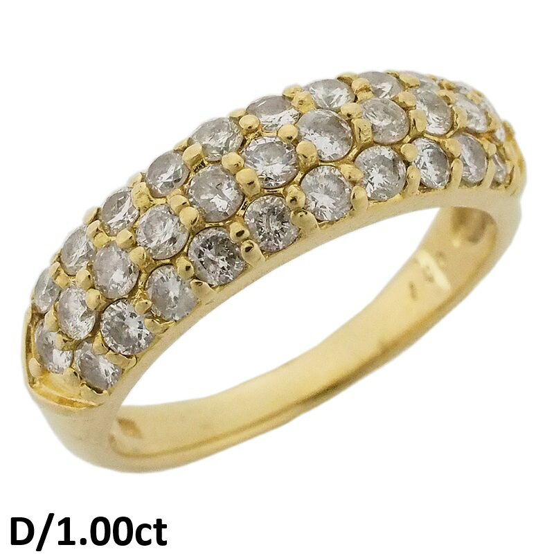 Rakuten - 音羽屋■ ダイヤモンド/1.00ct K18YG デザイン リング 11号 仕上済【中古】