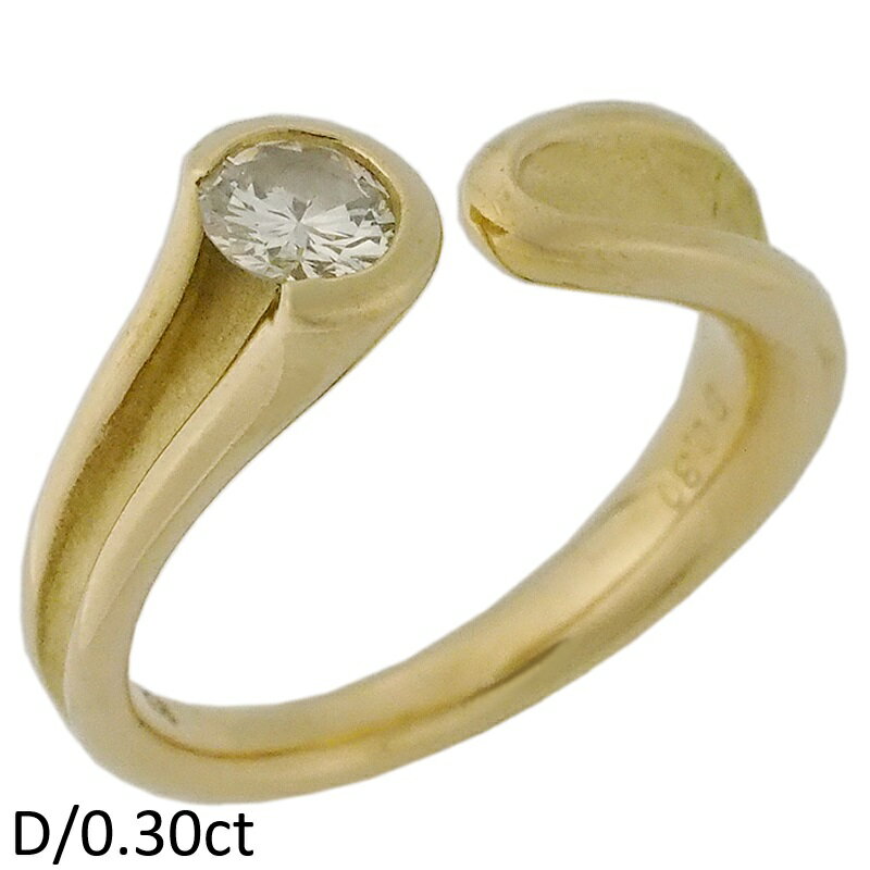 乐天商城 - 音羽屋■ ダイヤモンド/0.30ct K18YG デザイン リング 10号 仕上済【中古】