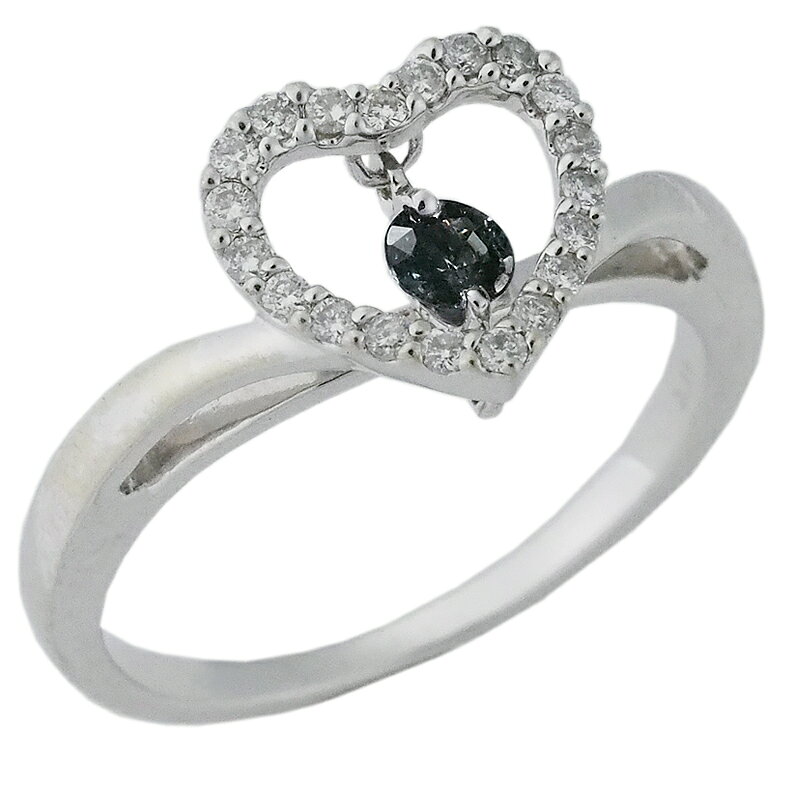 Rakuten - 音羽屋■ アレキサンドライト/0.11ct ダイヤ/0.10ct K18WG デザイン リング 11号 鑑別カード付き 仕上済【中古】