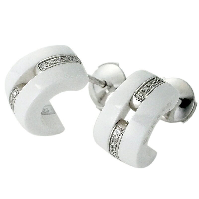 Rakuten - 音羽屋■ シャネル CHANEL ウルトラコレクション セラミック ダイヤモンド K18WG ピアス J4303 仕上済【中古】
