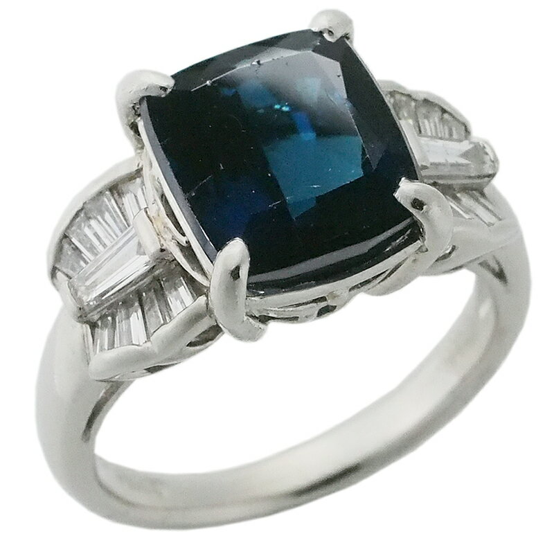 Rakuten - 音羽屋■ トルマリン/3.75ct ダイヤ/0.52ct Pt900 デザイン リング 14号 ソーティング付き 仕上済【中古】