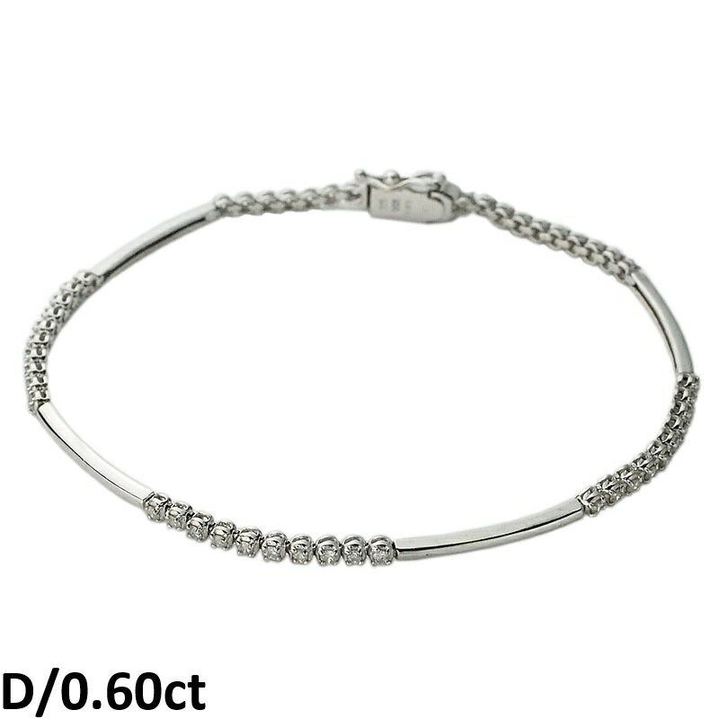 Rakuten - 音羽屋■ ダイヤモンド/0.60ct K18WG ブレスレット 仕上済【中古】