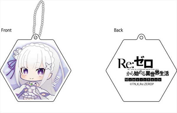Re:ゼロから始める異世界生活 Memory Snow リフレクションキーホルダー ぷにキャラ エミリア